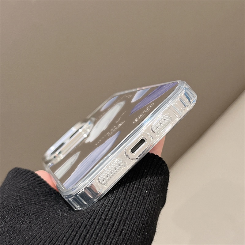 IPHONE Lukisan Cat Minyak Warna Cermin Ponsel Case Kompatibel Untuk Iphone11 12 13 14 12Pro 13Pro 14Pro Pro Max XR X XS Max Electroplating Tombol Perlindungan Mirror Cover