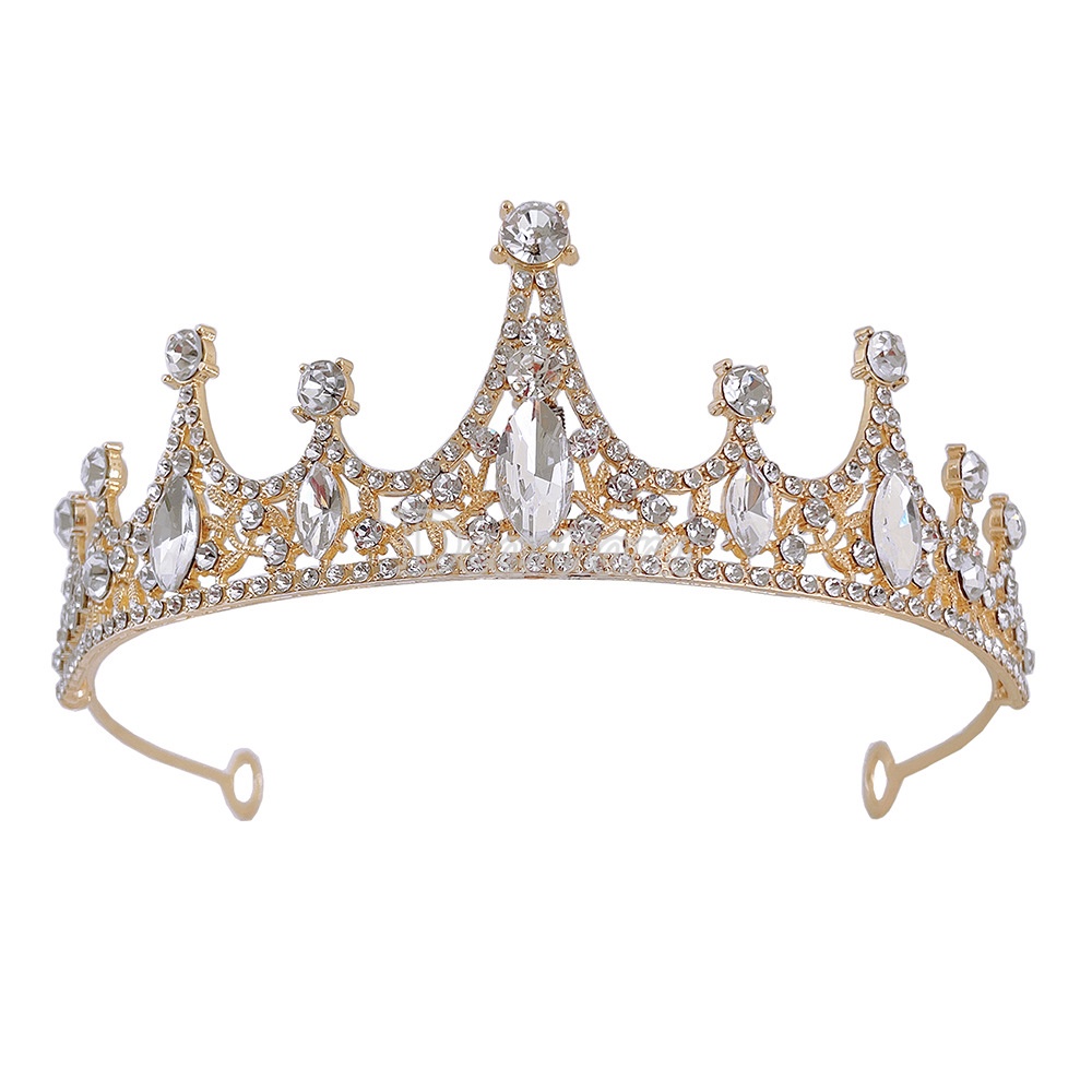 Mahkota Pengantin Hiasan Kepala Kristal Buatan Tangan Hiasan Rambut Bride Crown Princess Birthday Band