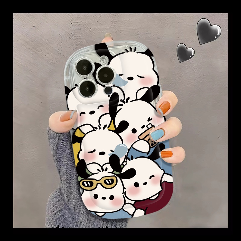 IPHONE Casing Soft Transparan Kompatibel Untuk Iphone14 12 13 11 Pro XS Max XR X8 +7 Plus Case TPU Shockproof Anjing Lucu Silikon Phone Cover