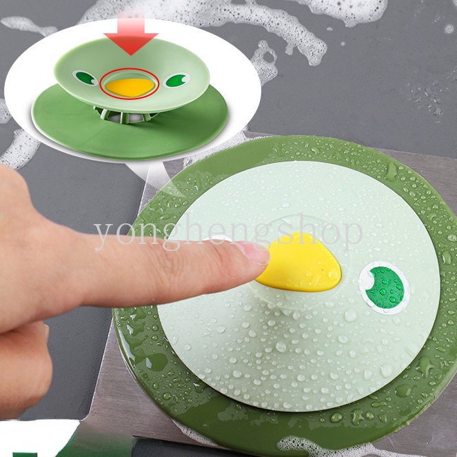 Penutup Saluran Air Lantai Silikon Tipe Tekan Penutup Deodoran Selokan Kamar Mandi Dapur Wastafel Saringan Rambut Wastafel Bathtub Colokan Air Anti Blokir Saringan