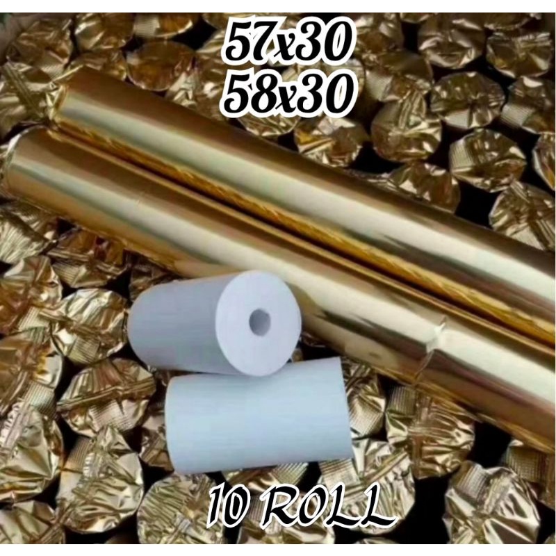 

10ROLL KERTAS STRUK VSC 57X30 58X30 PER PACK EDC 58MM MINI PRINTER BLUETOOTH