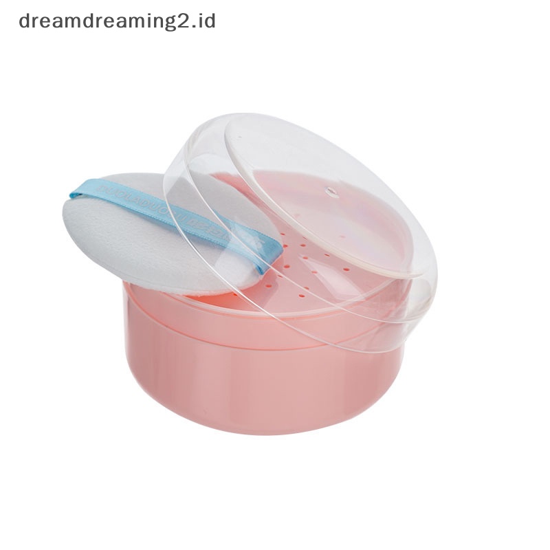 (drea) Tempat Bedak Kosmetik Tubuh Wajah Lembut Bayi Puff Talcum Powder Sponge Box Case Wadah //