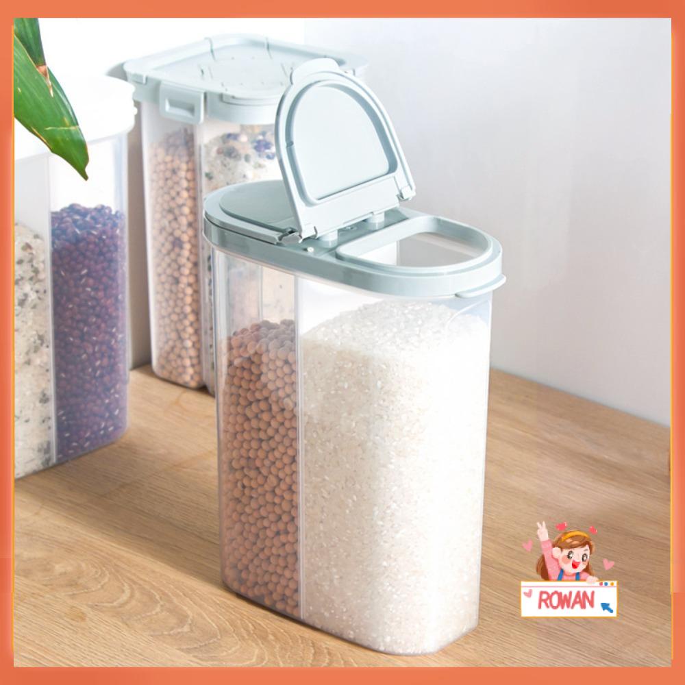 R-FLOWER Square Sealed Jar Alat Dapur Stackable Seasoning Bottle Jar Dengan Tutup Botol Grade Canister Makanan Rumah Tangga