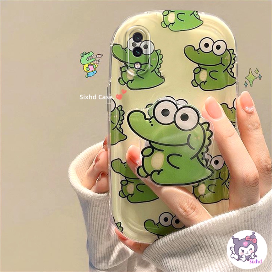 Redmi Note 12 11 11s 10s 9s 10Pro Redmi 12 12C 10C 11A 11A 10A 9C 9T 9A A2 A1 Xiaomi 11 Lite Poco M3 X3Pro Kartun Lucu Dinosaurus Casing Ponsel Dengan Bracket Soft TPU Protection Cover