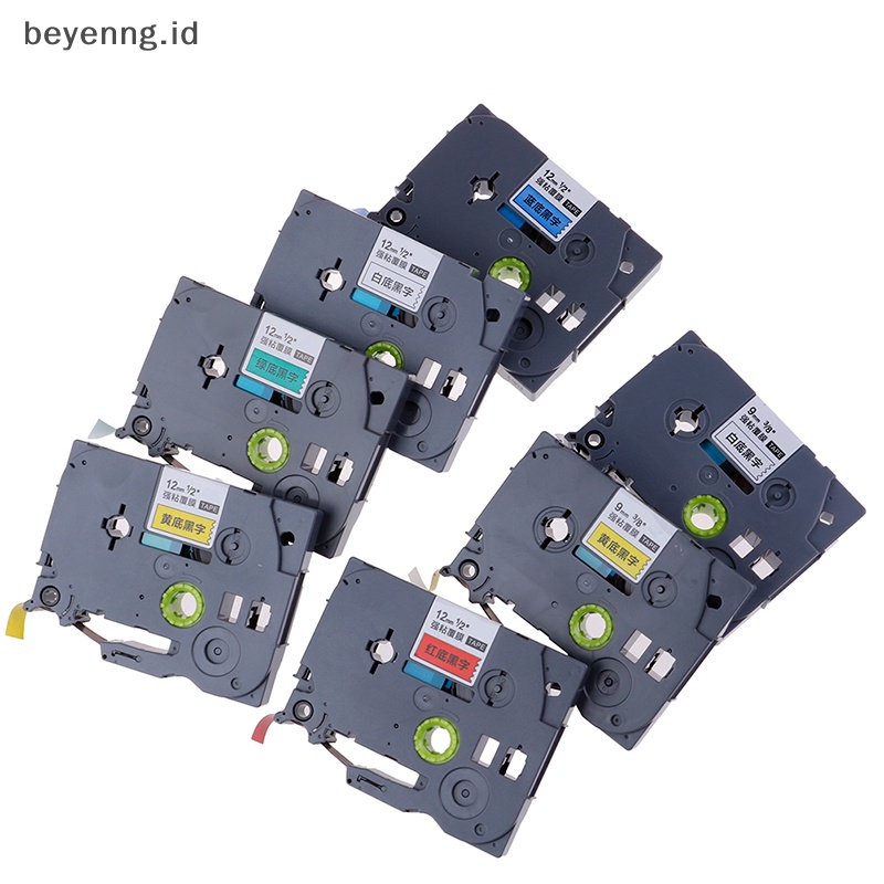 Beyen 12mm 9mm TZ-231 PT-E100B D210 Label Tape Untuk Printer Brother P-touch ID