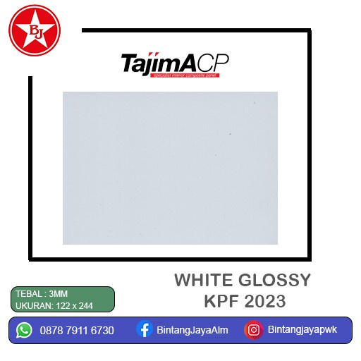 ACP - TAJIMA WHITE GLOSSY 3mm - Indoor