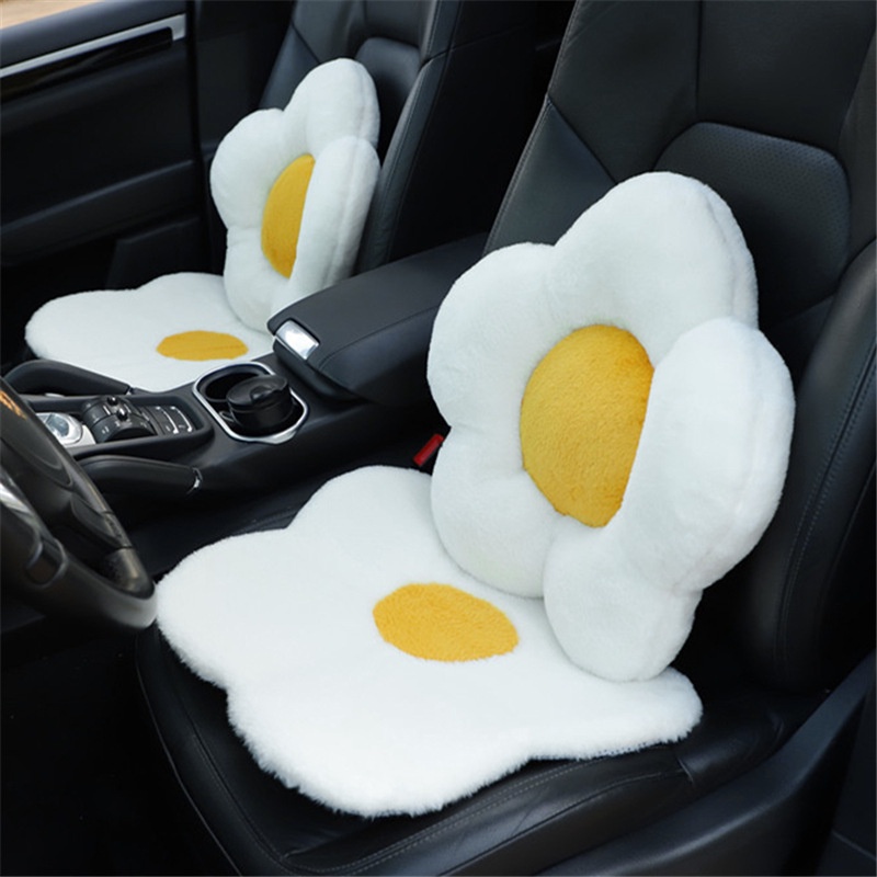 Car cute egg blossom cushion, Bantal Kursi Lucu Kreatif Mobil