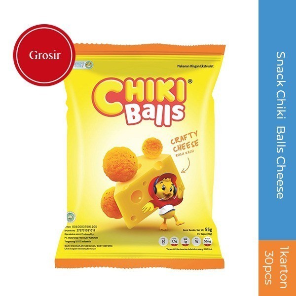 

Chiki Snack Balls Cheese 55gr 1 Karton 30pcs Grosir