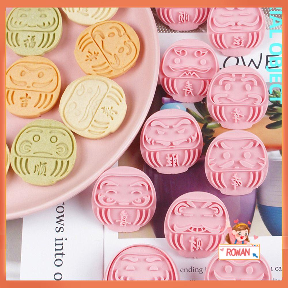 R-FLOWER 10pcs /set Imlek Kue Kering Dekorasi Alat Kue Cookie Cutter Cetakan Kue Plastik Kebahagiaan Beruntung