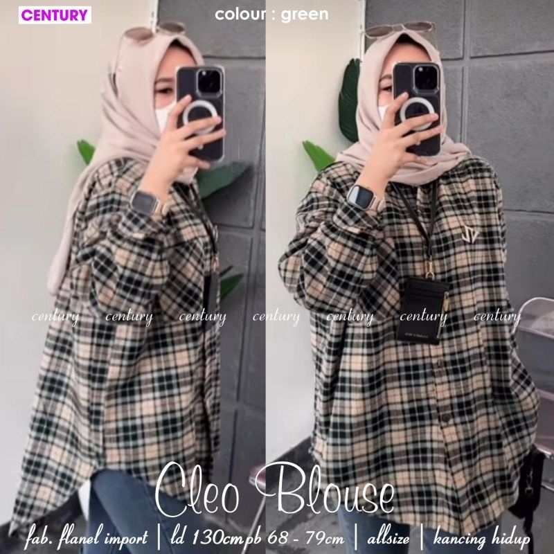 CLEO BLOUSE ORI CENTURY | Ld130 Flanel Import