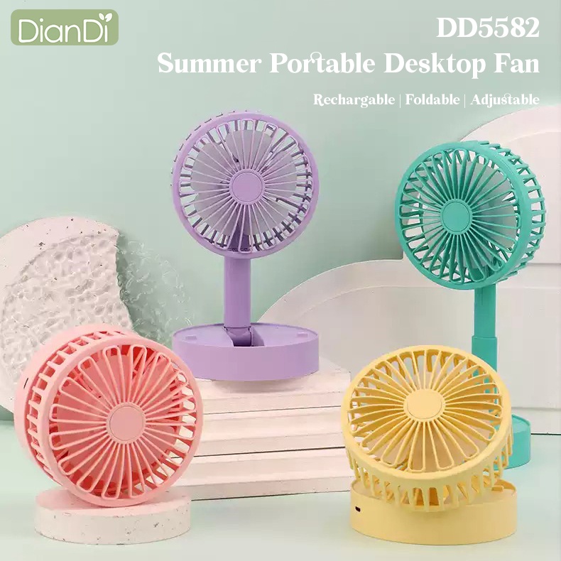 Kipas Angin Lipat Portabel DianDi Kipas Meja Mini Portable Desktop Fan