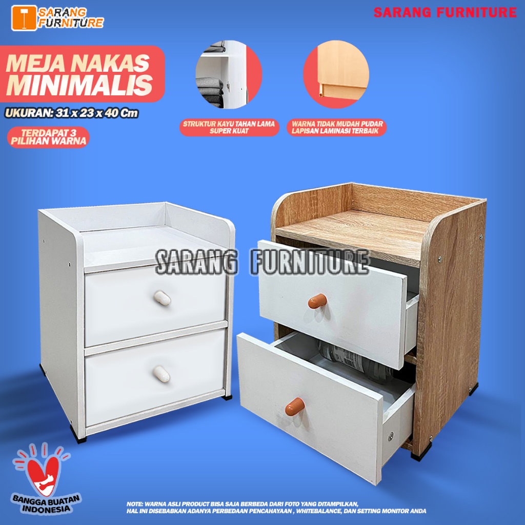 MEJA MINIMALIS NAKAS KINGDOM MEJA NAKAS 2 LACI MINI BEDSIDE TABLE MEJA KAMAR TIDUR MINIMALIS MEJA NAKAS PORTABLE MEJA NAKAS MINIMALIS