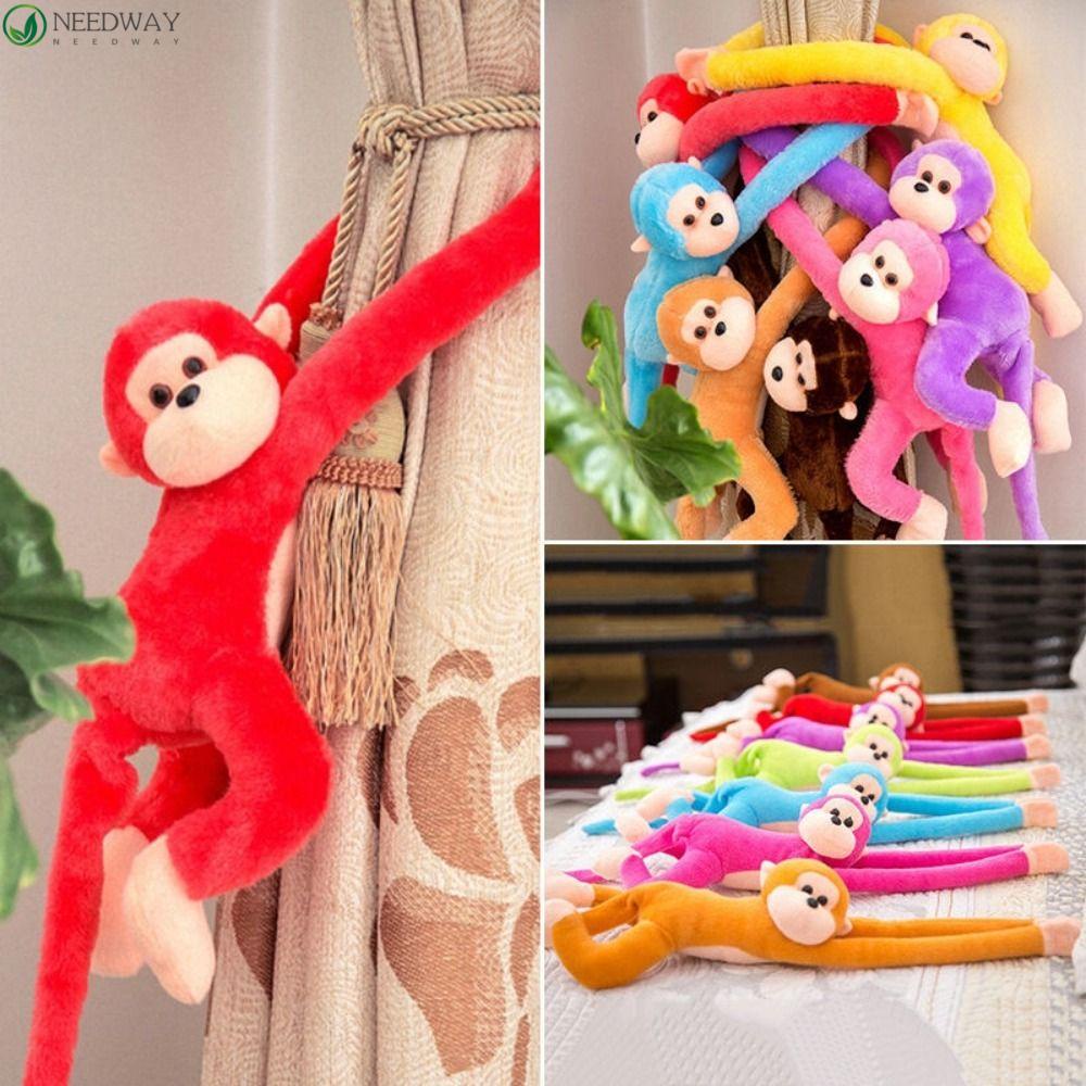 NEEDWAY Needway Lengan Panjang Monyet Mainan Mewah 60 cm Lembut Anti-Tabrakan Boneka Binatang Boneka Untuk Pesta Anak Hias Monyet Boneka Boneka