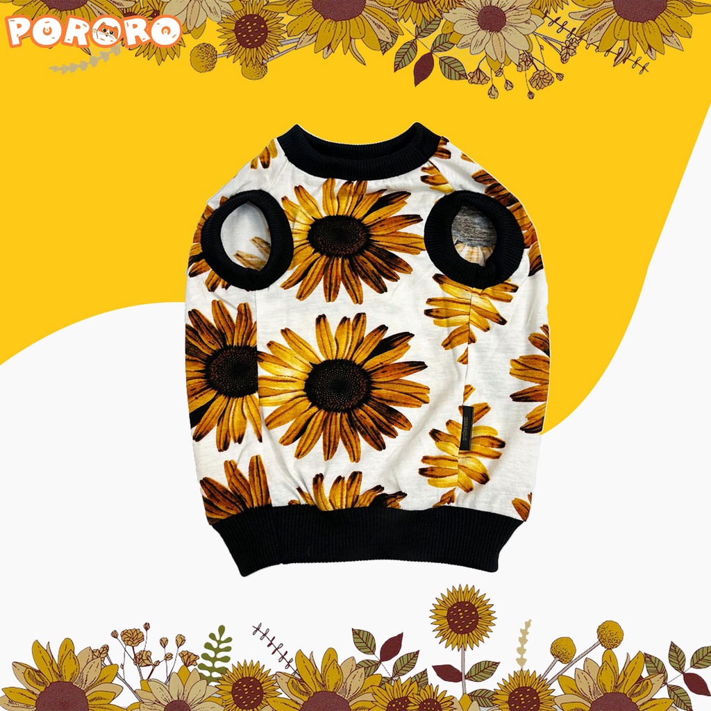 Pororo - Baju Kucing Motif SunFlower