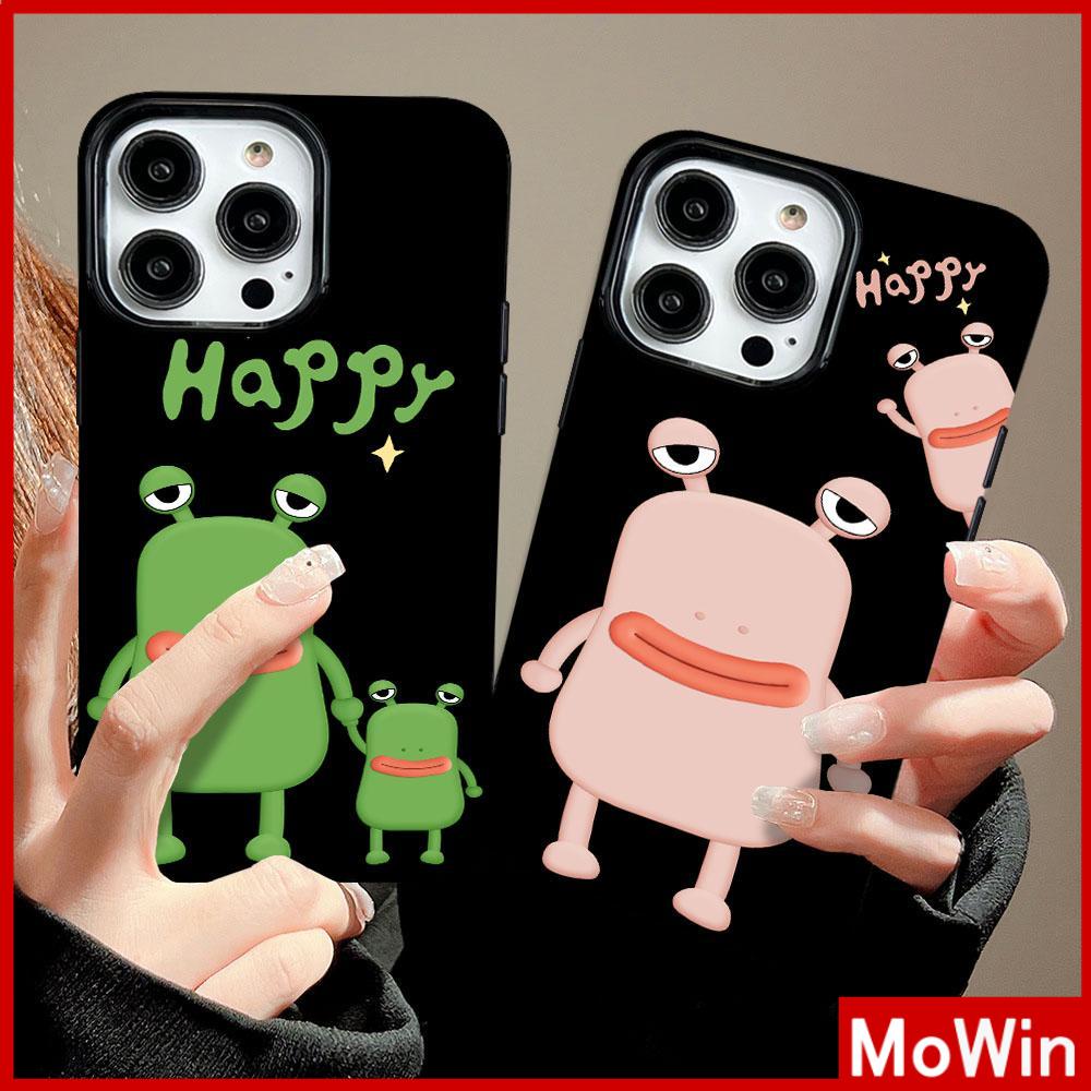 Case iPhone 14 Pro max iPhone Case Hitam Glossy TPU Lembut Tahan Guncangan Perlindungan Kamera Merah Muda Hitam Katak Lucu Kompatibel dengan iPhone 13 Pro max 12 Pro Max 11 xr xs max 7Plus 8Plus