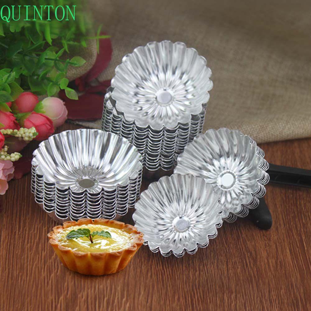 QUINTON Cetakan Kue Tart Mini 25pcs Cookie Pastry Alat Kue Cupcake Egg Tart Mold