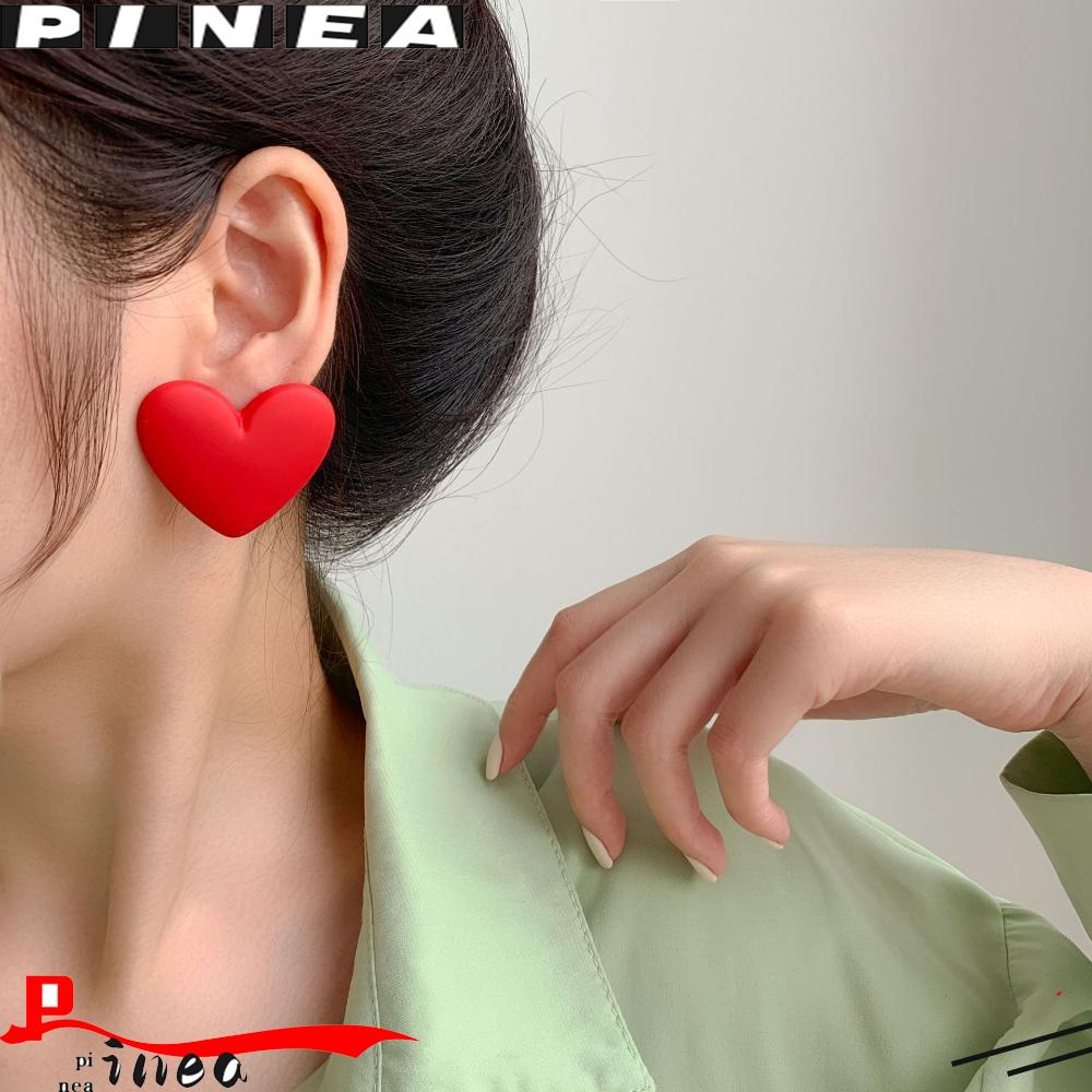 PINEAPPLE Perhiasan Pesta Anting Tusuk Hati Trendy Kreatif Untuk Wanita Bahan Akrilik