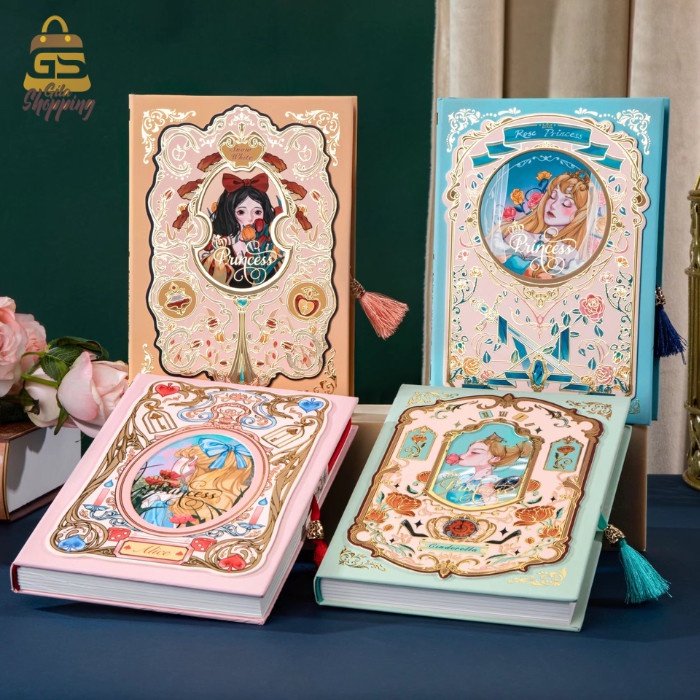 

✨BISA COD✨ -Buku Notebook Diary Princess / Jurnal agenda Buku tulis - 0728 - Rose Princess