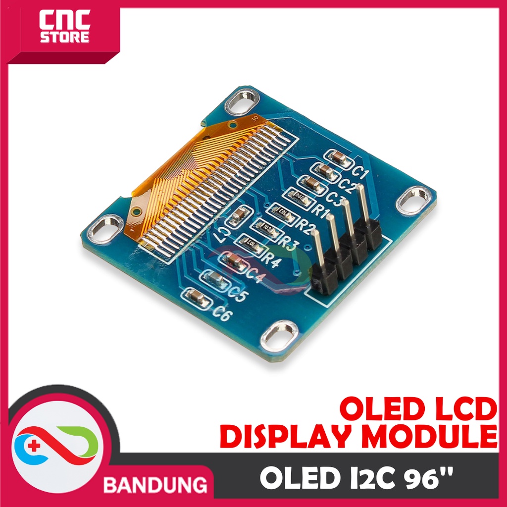 OLED WHITE PUTIH 0.96 INCH I2C IIC 128X64 DISPLAY MODULE LCD