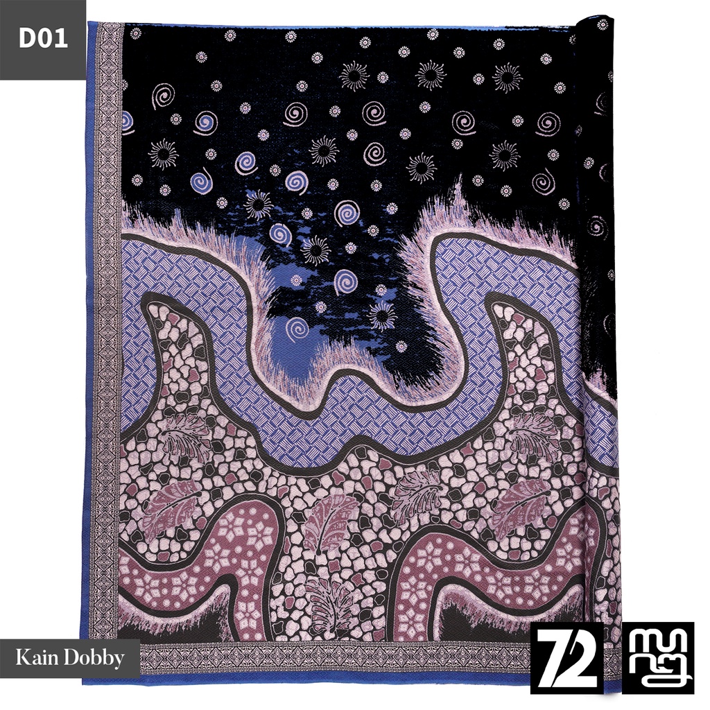 KAIN BATIK DOBBY Premium Motif Kombinasi Warna Biru 723918 Cap 72