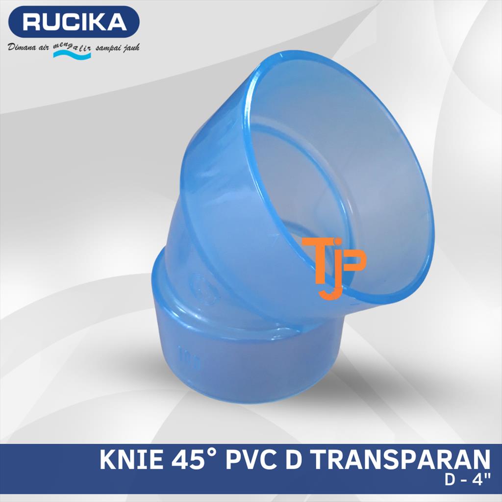 RUCIKA KNIE 45° PVC D TRANSPARAN 4&quot;