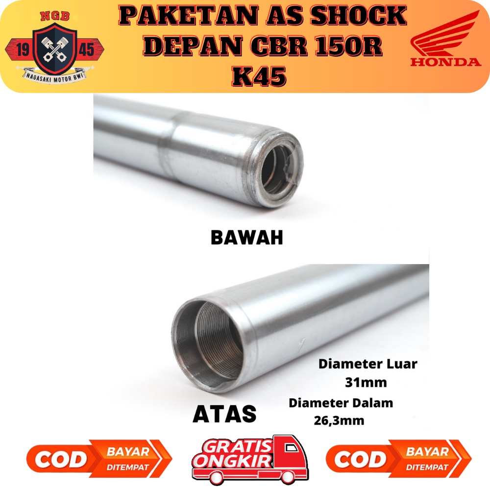 As shock depan cbr 150r k45 ori As sok CBR 150 old shock cbr 150 new K45