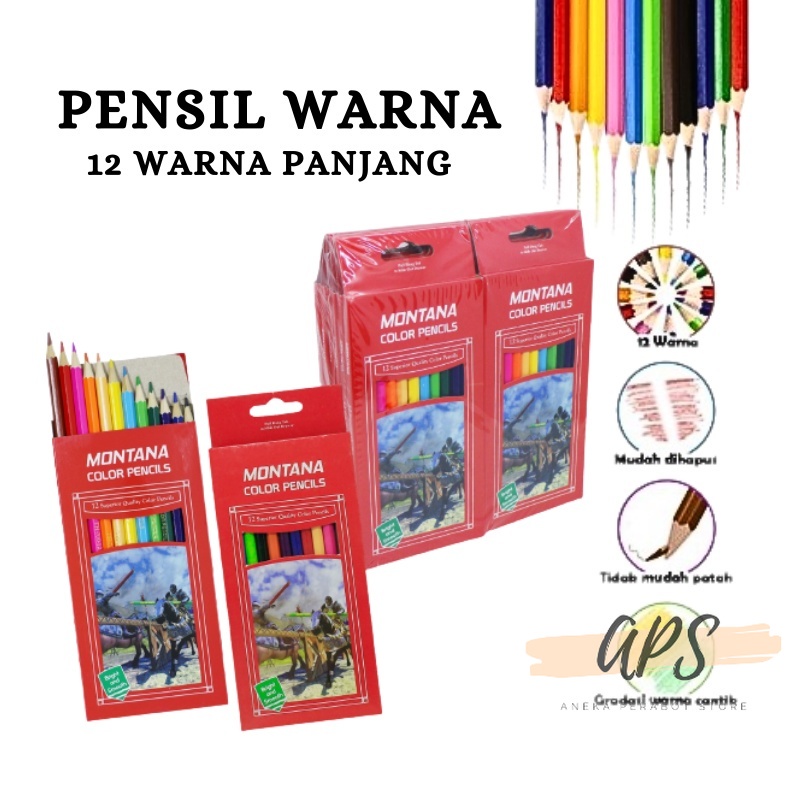 

APS -F307- PENSIL WARNA BESAR 12PCS - PENSIL WARNA UKURAN BESAR