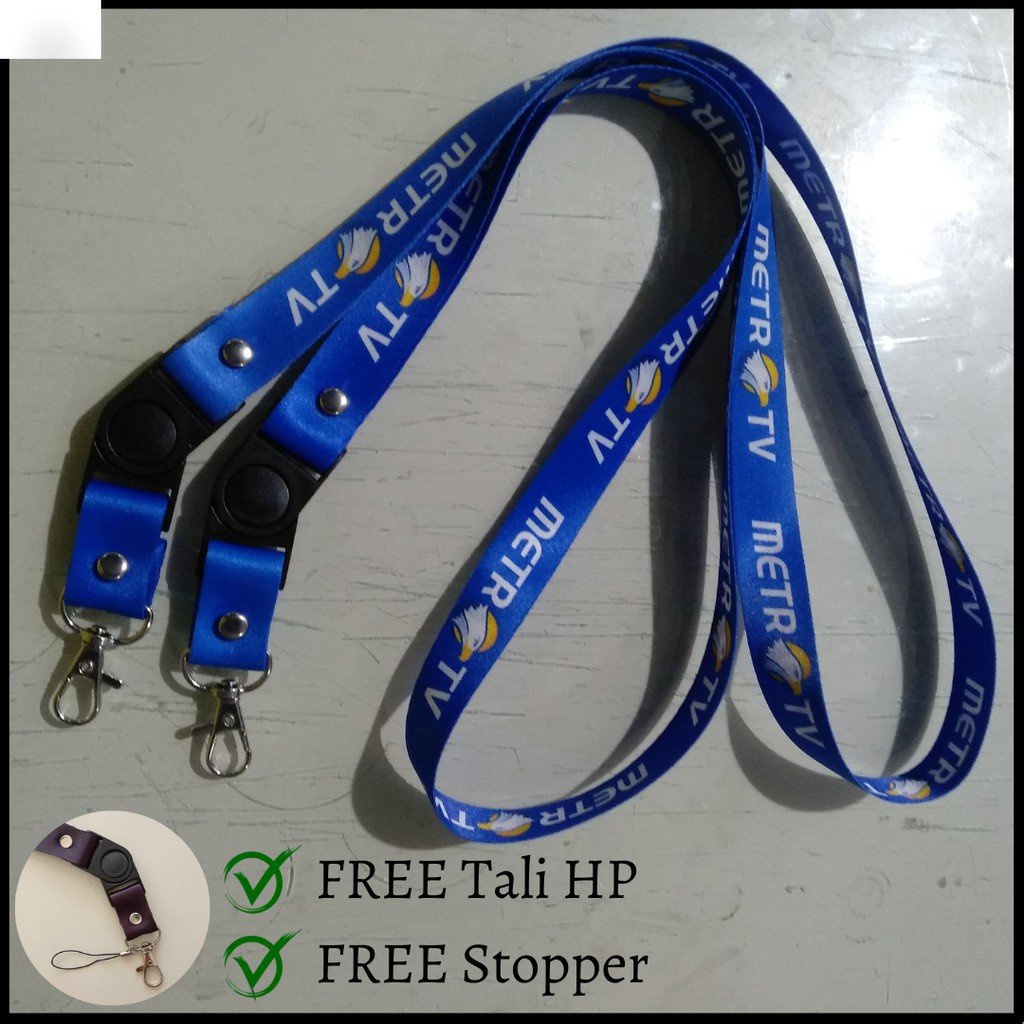 

[MetroTV] Tali Lanyard Custom / Custom Lanyard Name Tag Staff / Keplek Karyawan