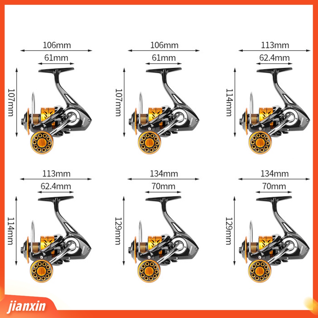 (In Stock) DEUKIO Roda Pancing Berputar Daya Hemat Ringan Metal Water Resistance Spinning Reel Fishing Tackle