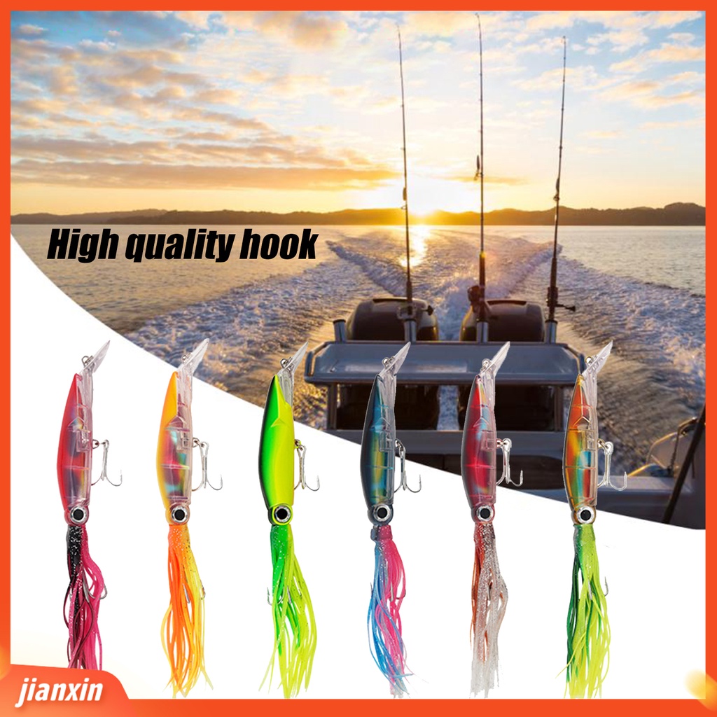 (In Stock) 23cm /38g Umpan Pancing Cumi Buatan Plastik Warna-Warni Simulasi Umpan Pancing Untuk Penggemar Memancing