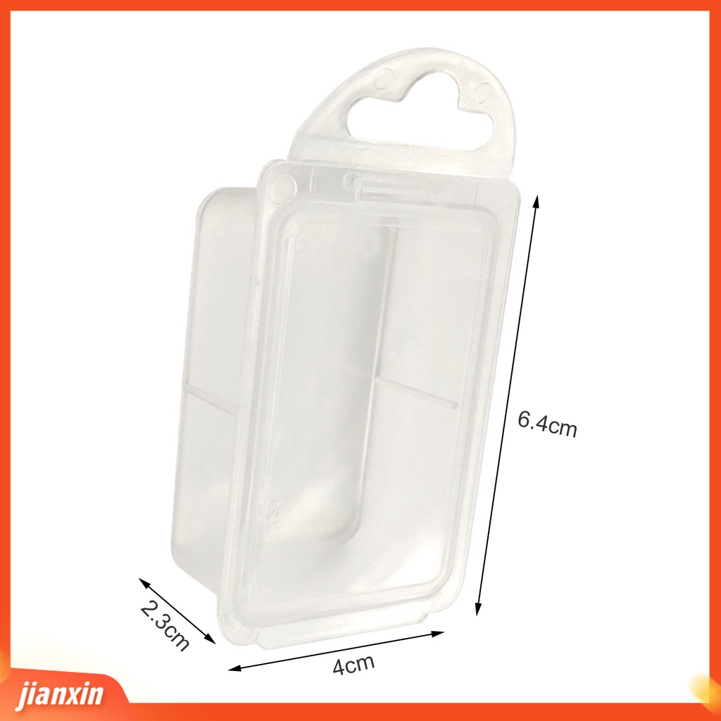 (In Stock) 10Pcs /Set Kotak Umpan Pancing Transparan Dengan Penutup Ringan Tahan Air Compact Square Fishing Storage Box Untuk Outdoor