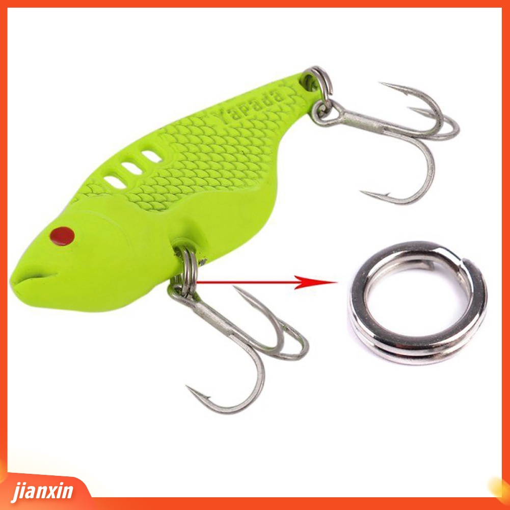 (In Stock) 100Pcs Stainless Steel Double Loop Split Ring Open Fishing Konektor Tackle