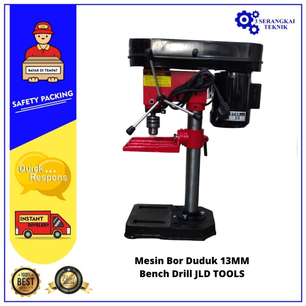 Bor Duduk 13 mm JLD Tools Bench Drill Kuat Halus Mantab