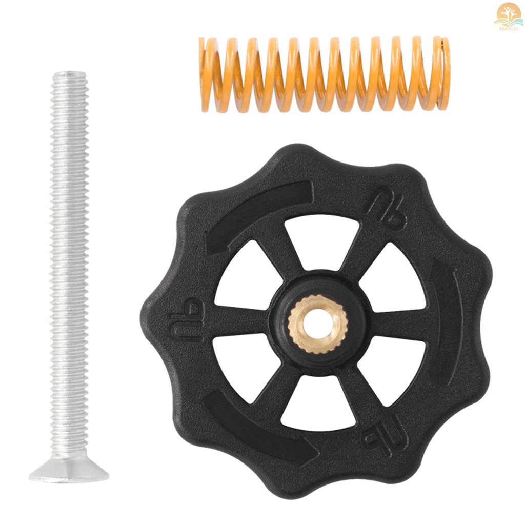 In Stock Upgraded Hand Twist Leveling Nut Diameter 40mm+1per Spring Bed Pemanas Kuning+Sekrup 1m4x40mm Untuk Creality Ender-3 CR-10 Printer 3D