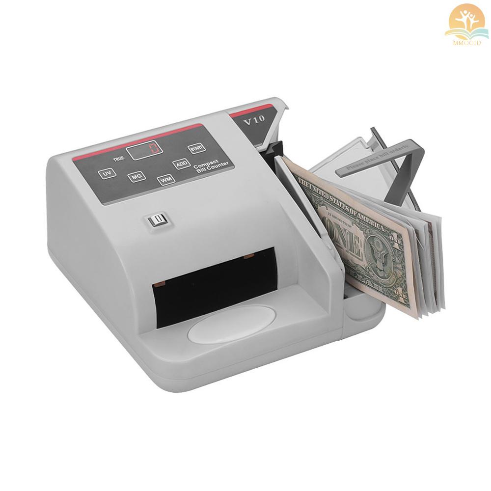 In Stock Portable Mini Money Counter Worldwide Currency Cash Kertas Bill Counting Machine Detector Dengan UV/MG/WM Deteksi Palsu 600tagih Per Menit Layar Display LED