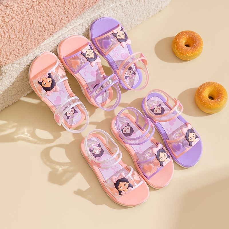 [Rumah Mainan] Sepatu Sandal Anak Anak Perempuan Karakter Princess Love Aesthetic Tali Belakang Sendal Nyaman Slip On Murah Grosir Keren Lucu TerbaruS-712-Putri