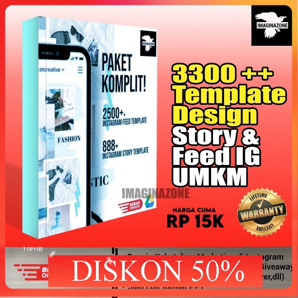 FREE ONGKIR  Template Instagram Feed | Template ppt | Cocok Untuk Digital Marketing & Usaha UMKM For