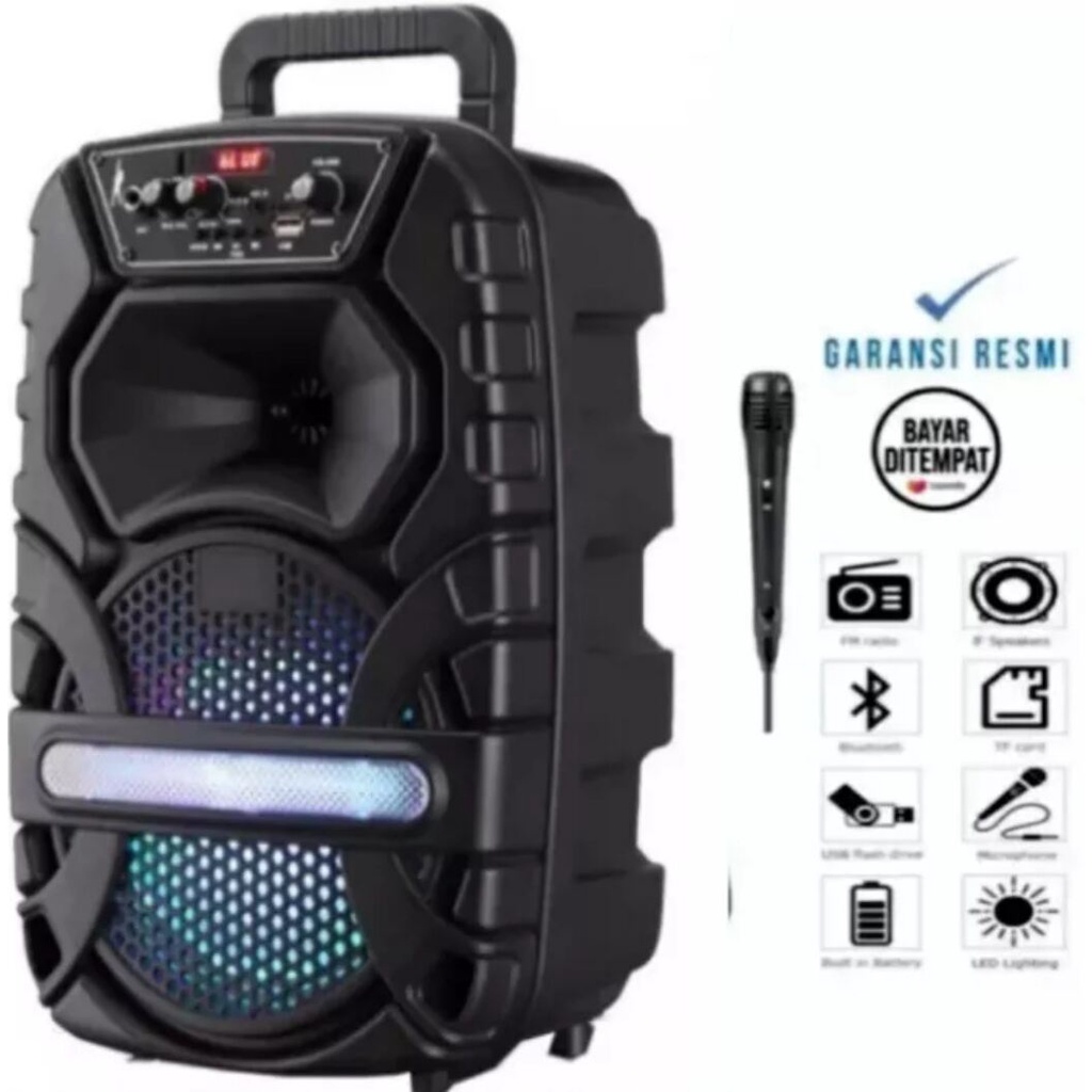 Woww Murah Banget... Salon Bloutooth Karaoke Ukuran Besar Bonus Mic Mega Bass Polytron /Speaker Blou