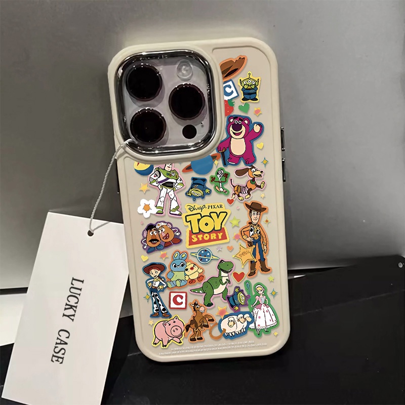 IPHONE Casing Ponsel Lucu Kompatibel Untuk Iphone14 13 12 11 Pro Max XS X Xr8 +7Plus Casing Lembut Tombol Silikon Logam Shockproof Cover Cell Precticer