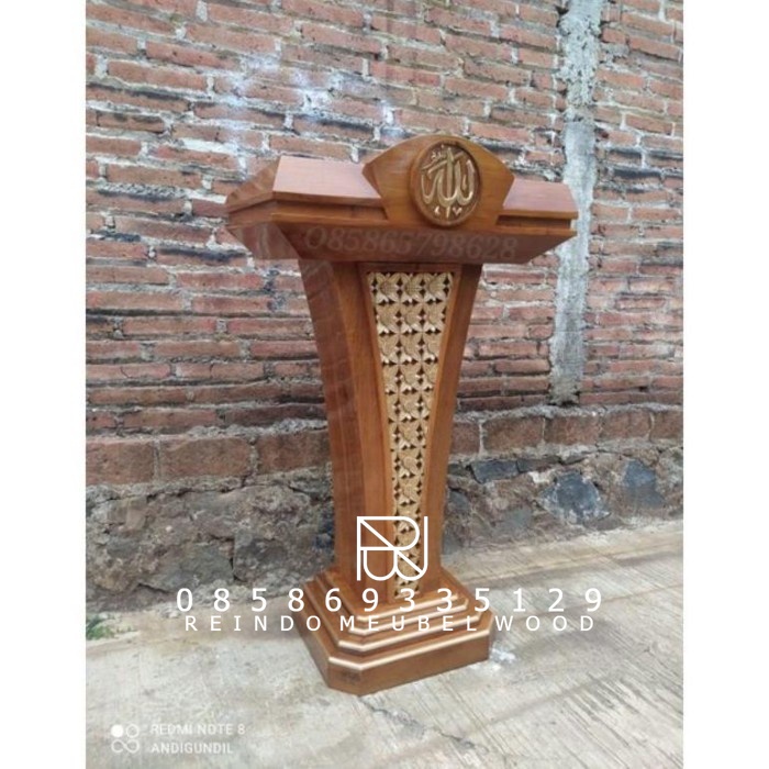 MIMBAR PODIUM JOKOWI MIMBAR PIDATO PODIUM SEKOLAH KAYU JATI 03-RMW