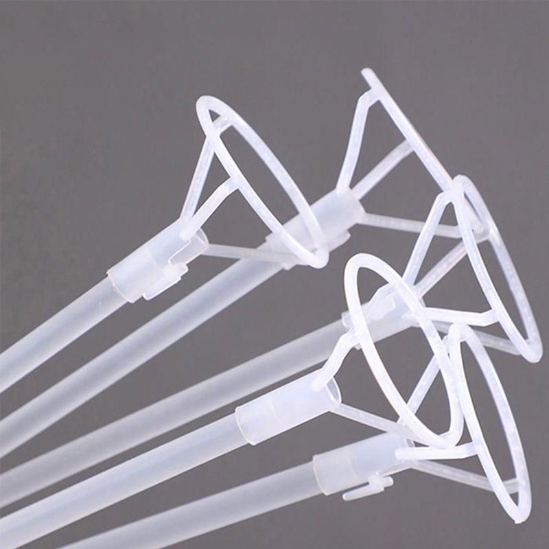 Stick Dan Cup Balon Transparan / Gagang Balon / Stik Balon Warna Putih / stick latex