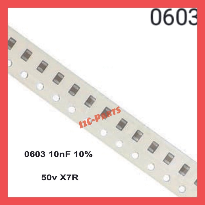 0603 Capacitor SMD SMT 10nF 10% 50V X7R Ceramic Capacitors Pad 0.01uF