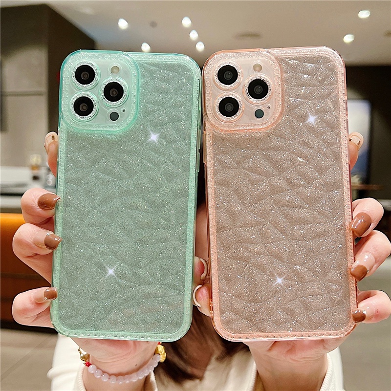 Softcase Iphone Casing IphoneUntuk Iphone 14 13 Pro Max Case Diamond Glitter