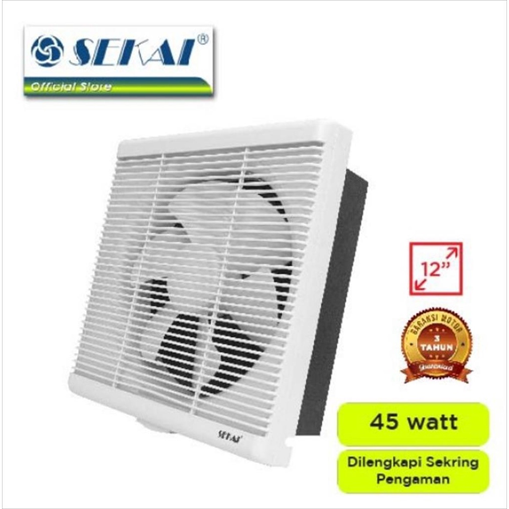 SEKAI Exhaust Wall Fan Hexos - Heksos Kipas Angin Dinding 12 Inch 30CM WEF 1290 / WEF1290