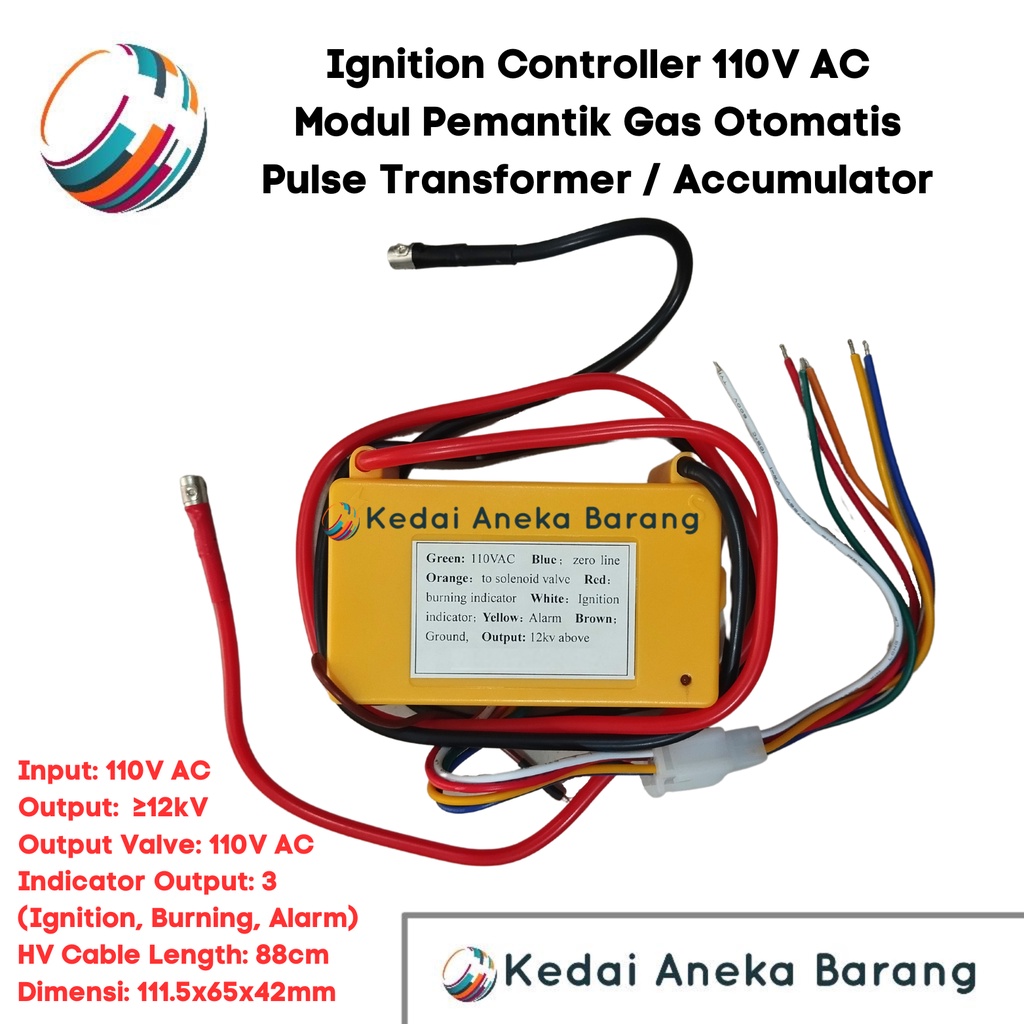 REDSUN RS-A7W Ignition Controller 110V AC Module Modul Pemantik Pematik Gas LPG NG Kontroler Igniter