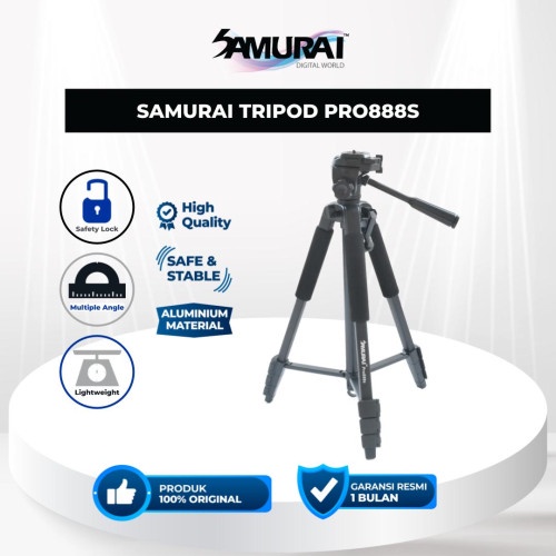 Samurai Pro 888s Tripod Camera Handphone Original