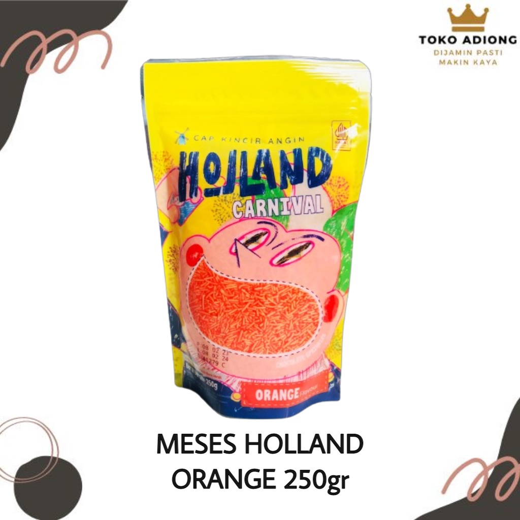 

MESES HOLLAND ORANGE 250GR - Meises Holland Carnival Orange 250gr - Meses Warna Orange