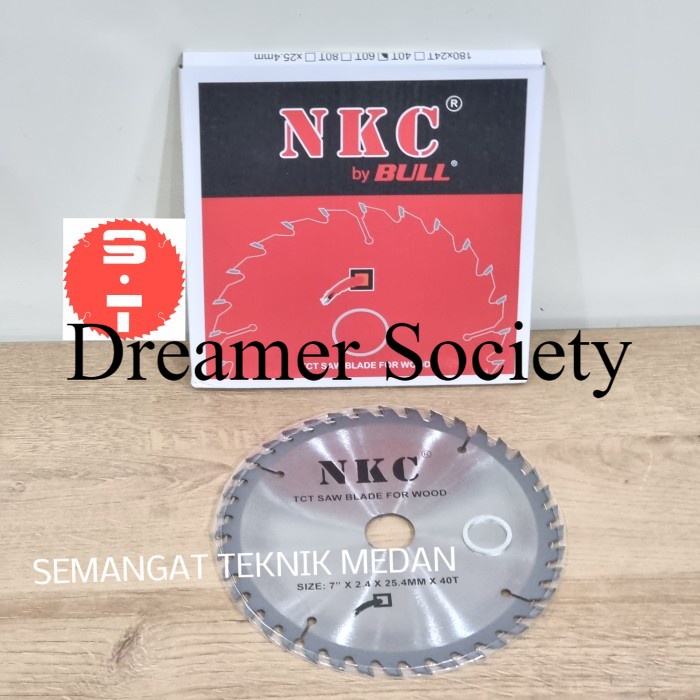 Berkualitas 7" 7 MATA PISAU GERGAJI POTONG KAYU CIRCULAR SAW 40T 40 T 7X40T NKC BGL670