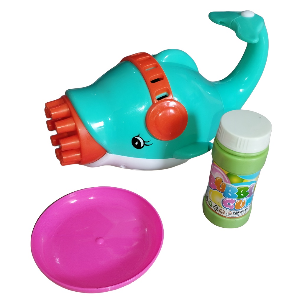 Mainan Anak Laki-laki Dan Perempuan Bubble Dolphins Maenan Gelembung Sabun Electric Bubble Machine  