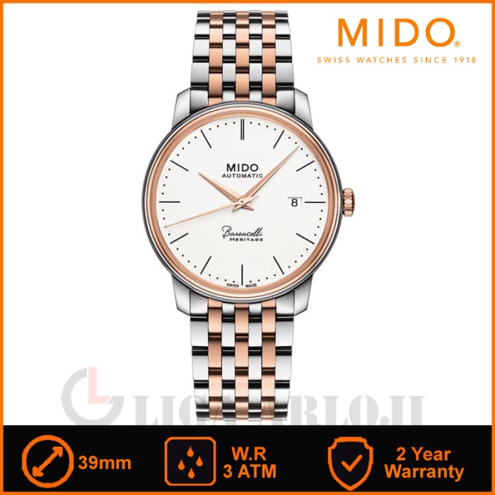 MIDO M027.407.22.010.00 Baroncelli Gent - Jam Tangan Pria Automatic
